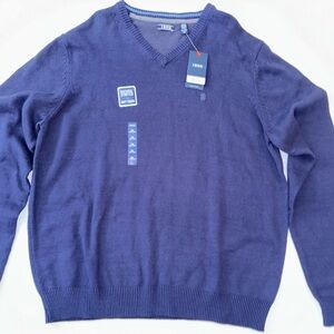 Izod Men's Navy Blue V-Neck Sweater